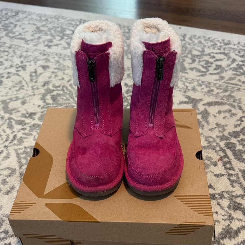 Koolaburra Fuchsia Boots with Cream Fur